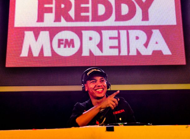 Freddy Moreira op podium Doevenkamp in Assen tijdens het TT Festival 2017